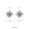 Classic Four Claw S925 Silver Plated Platinum Moissanite Diamond Pendant Earnail Set 2